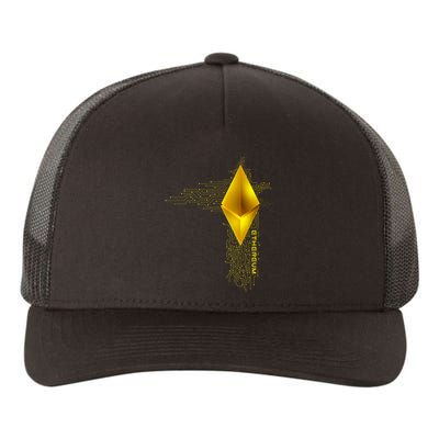Ethereum GOLD ETH Cryptocurrency Bitcoin Yupoong Adult 5-Panel Trucker Hat