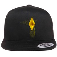 Ethereum GOLD ETH Cryptocurrency Bitcoin Flat Bill Trucker Hat