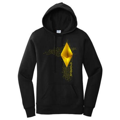Ethereum GOLD ETH Cryptocurrency Bitcoin Women's Pullover Hoodie