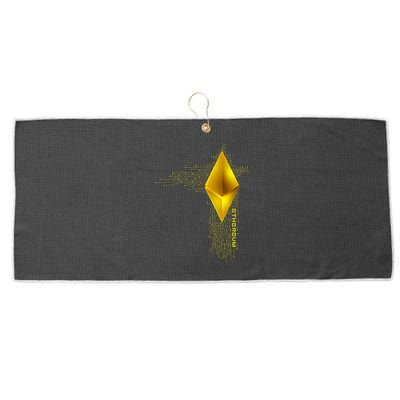Ethereum GOLD ETH Cryptocurrency Bitcoin Large Microfiber Waffle Golf Towel