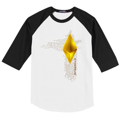 Ethereum GOLD ETH Cryptocurrency Bitcoin Baseball Sleeve Shirt