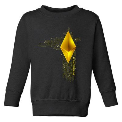 Ethereum GOLD ETH Cryptocurrency Bitcoin Toddler Sweatshirt
