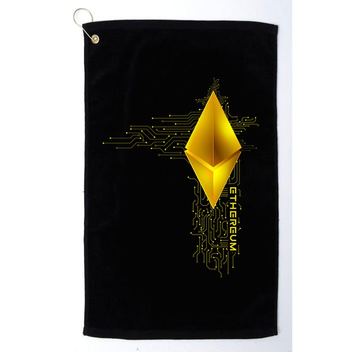 Ethereum GOLD ETH Cryptocurrency Bitcoin Golf Towel