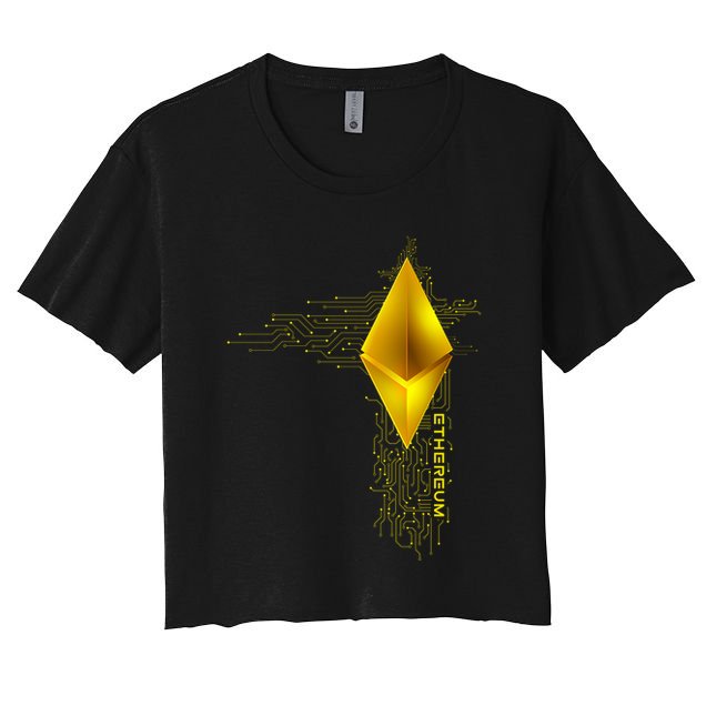 Ethereum GOLD ETH Cryptocurrency Bitcoin Crop Top