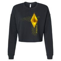 Ethereum GOLD ETH Cryptocurrency Bitcoin Cropped Pullover Crew