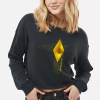 Ethereum GOLD ETH Cryptocurrency Bitcoin Cropped Pullover Crew