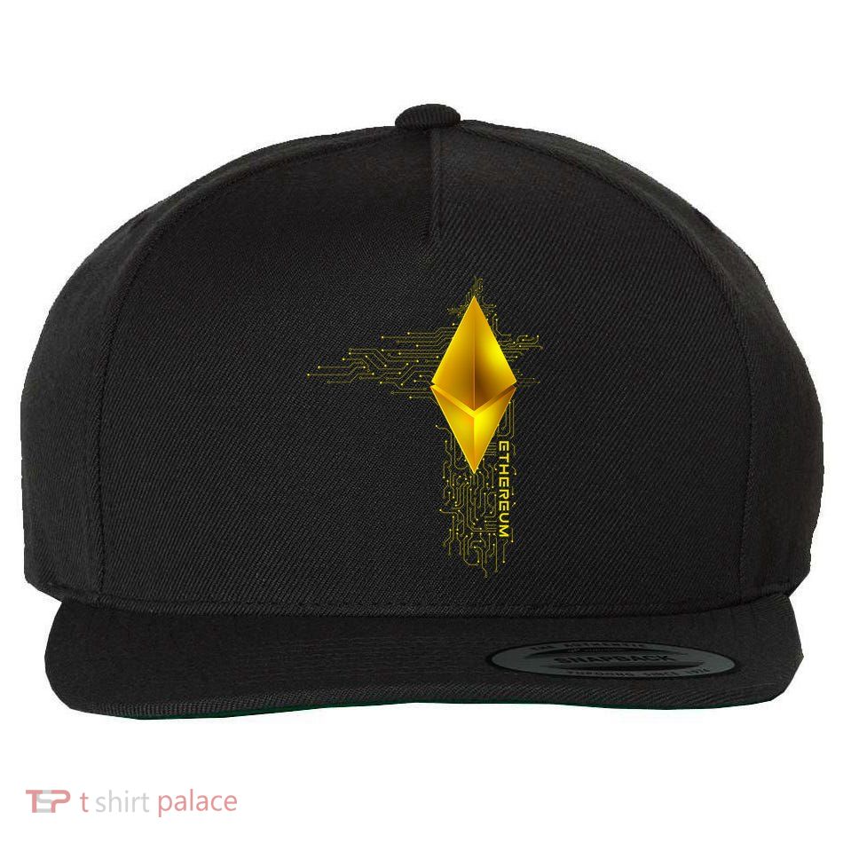 Ethereum GOLD ETH Cryptocurrency Bitcoin Wool Snapback Cap