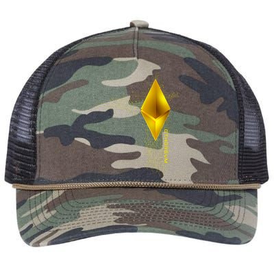 Ethereum GOLD ETH Cryptocurrency Bitcoin Retro Rope Trucker Hat Cap