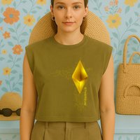 Ethereum GOLD ETH Cryptocurrency Bitcoin Garment-Dyed Women's Muscle Tee