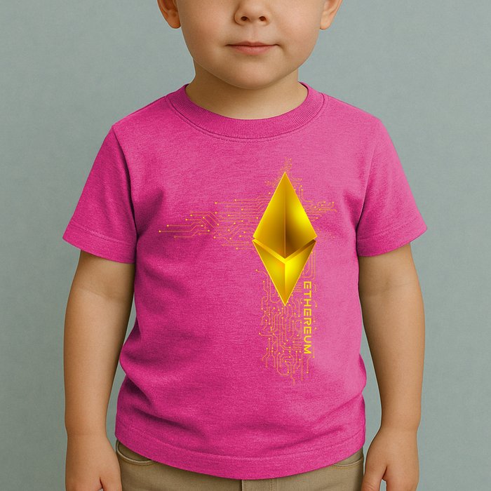 Ethereum GOLD ETH Cryptocurrency Bitcoin Toddler T-Shirt