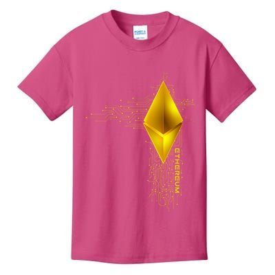 Ethereum GOLD ETH Cryptocurrency Bitcoin Kids T-Shirt