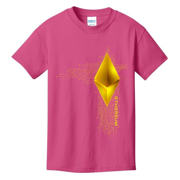Ethereum GOLD ETH Cryptocurrency Bitcoin Kids T-Shirt