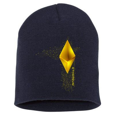 Ethereum GOLD ETH Cryptocurrency Bitcoin Short Acrylic Beanie