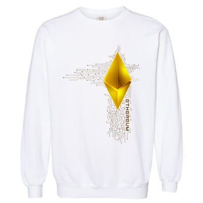 Ethereum GOLD ETH Cryptocurrency Bitcoin Garment-Dyed Sweatshirt