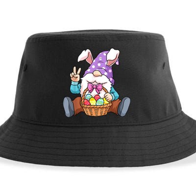 Easter Gnome Egg Funny Easter Sustainable Bucket Hat