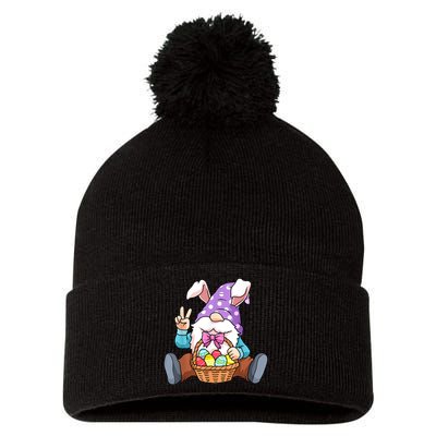 Easter Gnome Egg Funny Easter Pom Pom 12in Knit Beanie