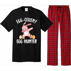 Eggmeaningful Giftcellent Egg Hunter Dabbing Easter Bunny Cool Gift Pajama Set