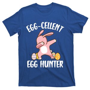 Eggmeaningful Giftcellent Egg Hunter Dabbing Easter Bunny Cool Gift T-Shirt