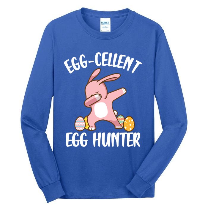 Eggmeaningful Giftcellent Egg Hunter Dabbing Easter Bunny Cool Gift Tall Long Sleeve T-Shirt