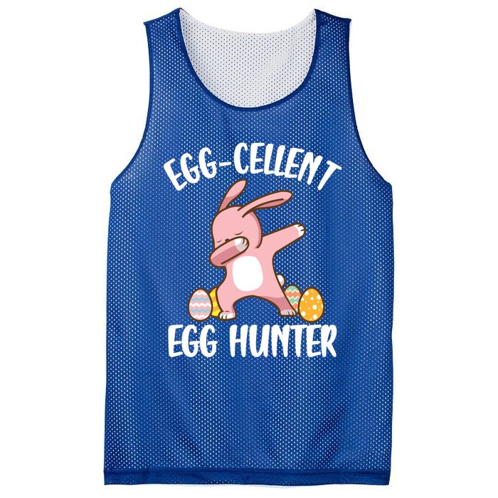 Eggmeaningful Giftcellent Egg Hunter Dabbing Easter Bunny Cool Gift Mesh Reversible Basketball Jersey Tank