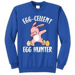 Eggmeaningful Giftcellent Egg Hunter Dabbing Easter Bunny Cool Gift Tall Sweatshirt