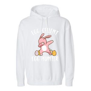 Eggmeaningful Giftcellent Egg Hunter Dabbing Easter Bunny Cool Gift Garment-Dyed Fleece Hoodie