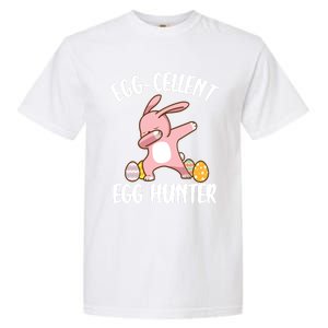 Eggmeaningful Giftcellent Egg Hunter Dabbing Easter Bunny Cool Gift Garment-Dyed Heavyweight T-Shirt