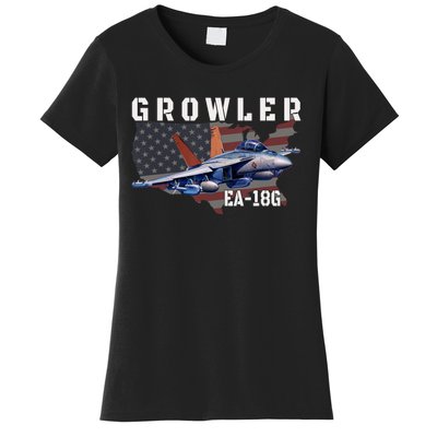 Ea18G Growler Electronic Warfare Aircraft Military Aviation Women's T-Shirt