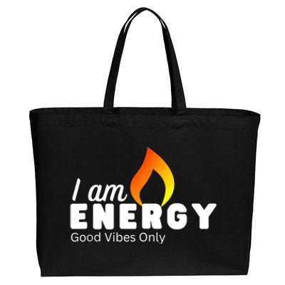 Energy Graphic Cotton Canvas Jumbo Tote