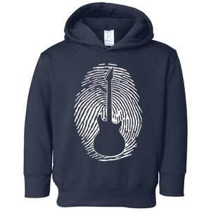 Electric Guitar Fingerprint Musician Cool Style Toddler Hoodie