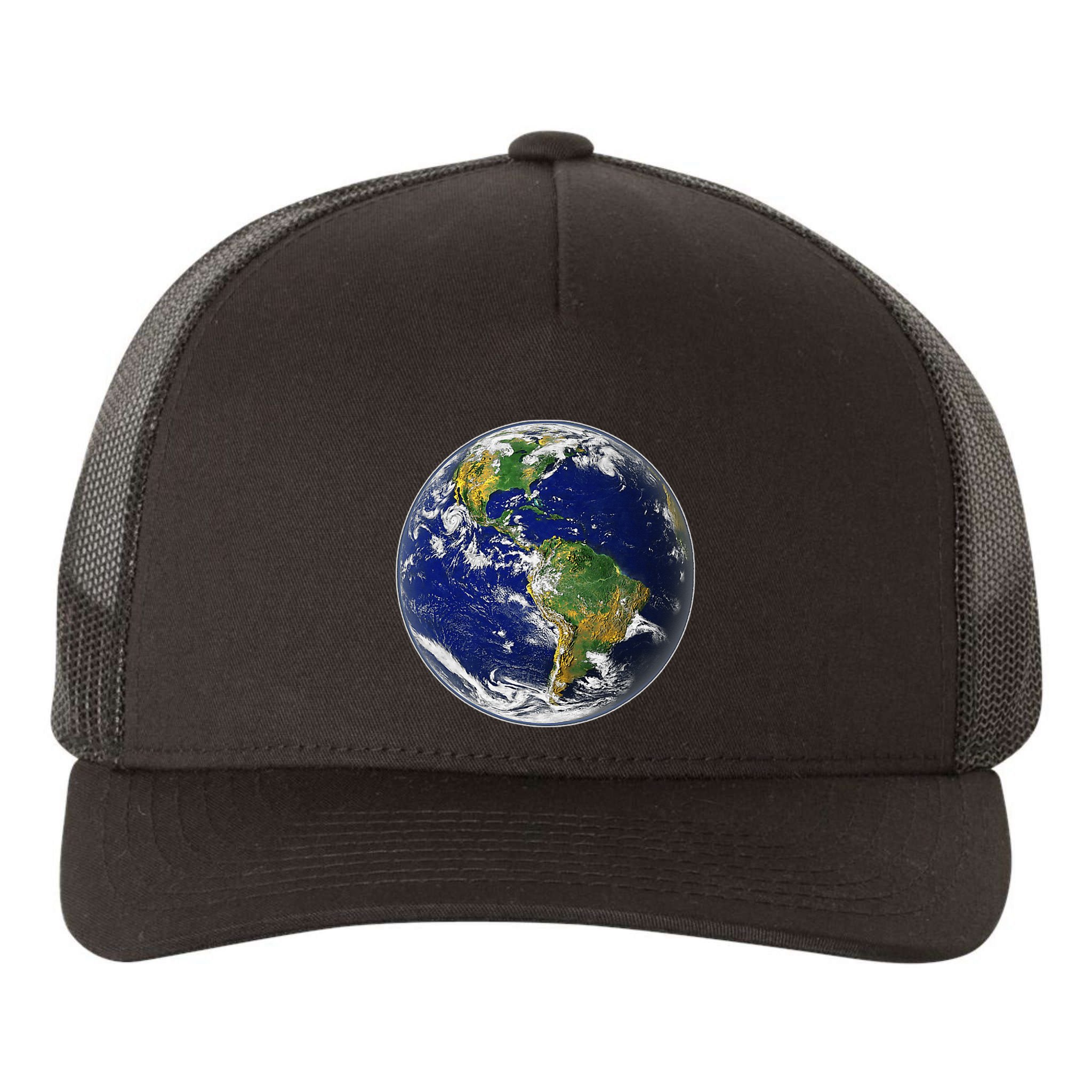 Earth Globe For Earth Day Yupoong Adult 5-Panel Trucker Hat
