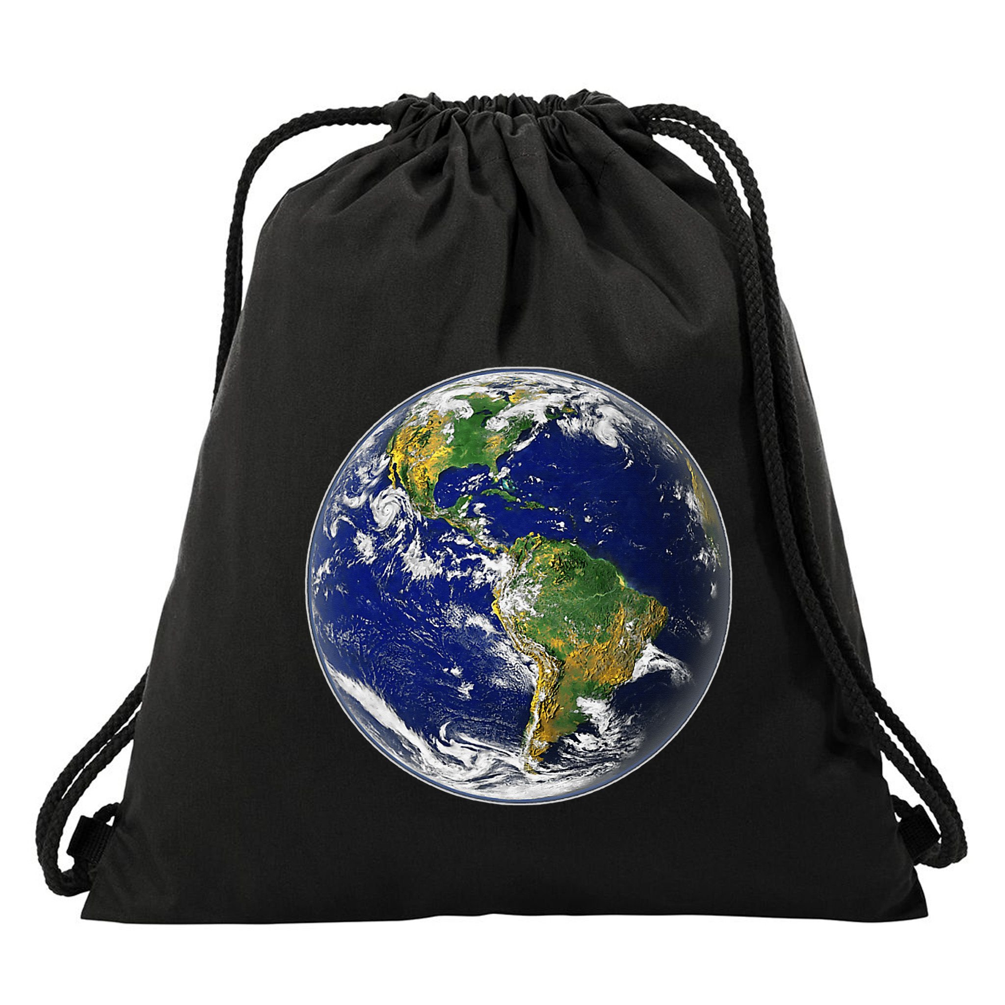 Earth Globe For Earth Day Drawstring Bag