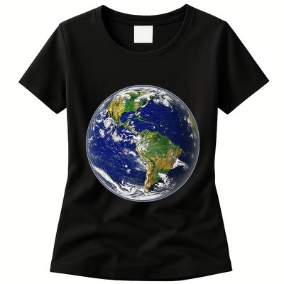Earth Globe For Earth Day Womens T-Shirt