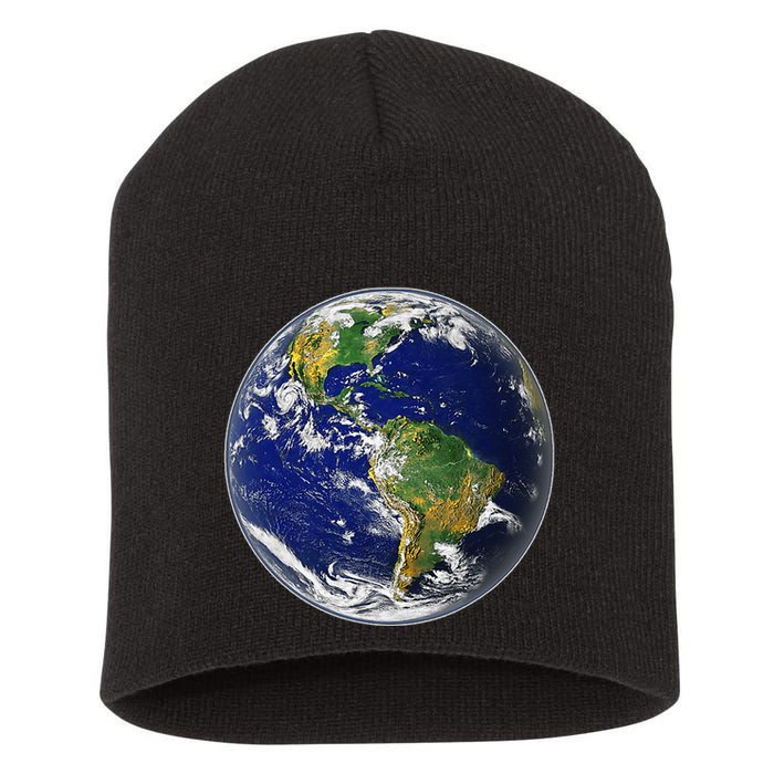 Earth Globe For Earth Day Short Acrylic Beanie