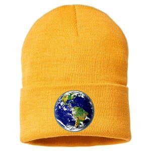 Earth Globe For Earth Day Sustainable Knit Beanie