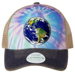 Earth Globe For Earth Day Legacy Tie Dye Trucker Hat