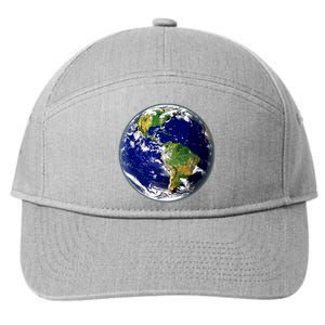 Earth Globe For Earth Day 7-Panel Snapback Hat