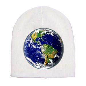 Earth Globe For Earth Day Short Acrylic Beanie