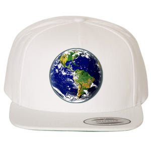 Earth Globe For Earth Day Wool Snapback Cap