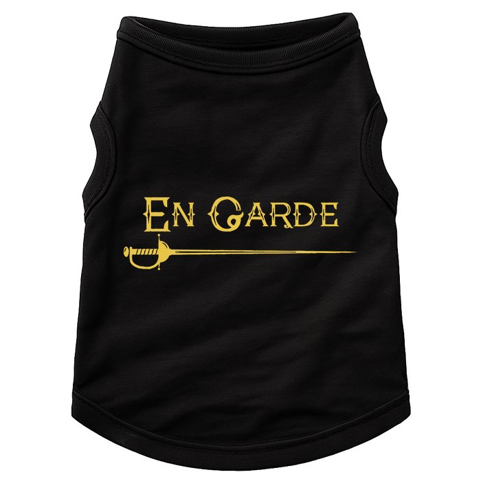 En Garde Fencing Fencer Swordsman Rapier Sabre Mask Sword Doggie Tank