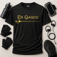 En Garde Fencing Fencer Swordsman Rapier Sabre Mask Sword Performance Shirt