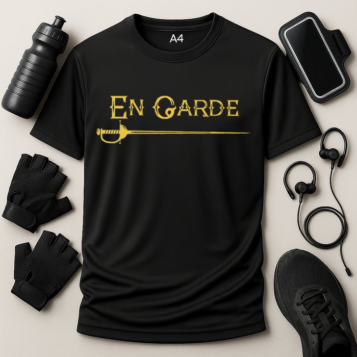 En Garde Fencing Fencer Swordsman Rapier Sabre Mask Sword Performance Shirt