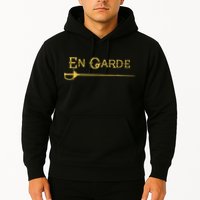 En Garde Fencing Fencer Swordsman Rapier Sabre Mask Sword Hoodie