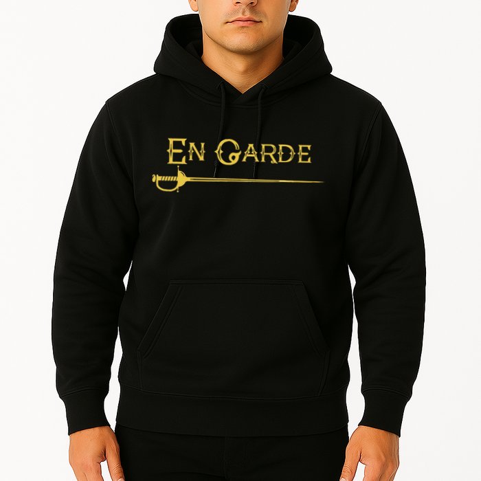 En Garde Fencing Fencer Swordsman Rapier Sabre Mask Sword Hoodie