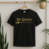En Garde Fencing Fencer Swordsman Rapier Sabre Mask Sword T-Shirt