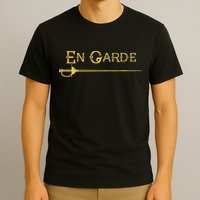 En Garde Fencing Fencer Swordsman Rapier Sabre Mask Sword T-Shirt