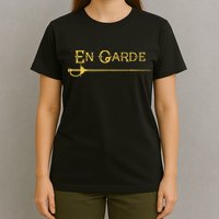 En Garde Fencing Fencer Swordsman Rapier Sabre Mask Sword T-Shirt