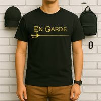 En Garde Fencing Fencer Swordsman Rapier Sabre Mask Sword T-Shirt
