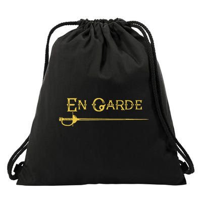 En Garde Fencing Fencer Swordsman Rapier Sabre Mask Sword Drawstring Bag