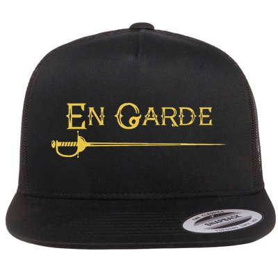 En Garde Fencing Fencer Swordsman Rapier Sabre Mask Sword Flatbill Hat